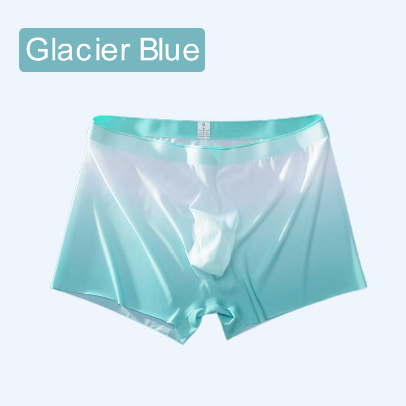 3D Quick-dry Breathable Ice Silk Gradient Color Briefs for Men