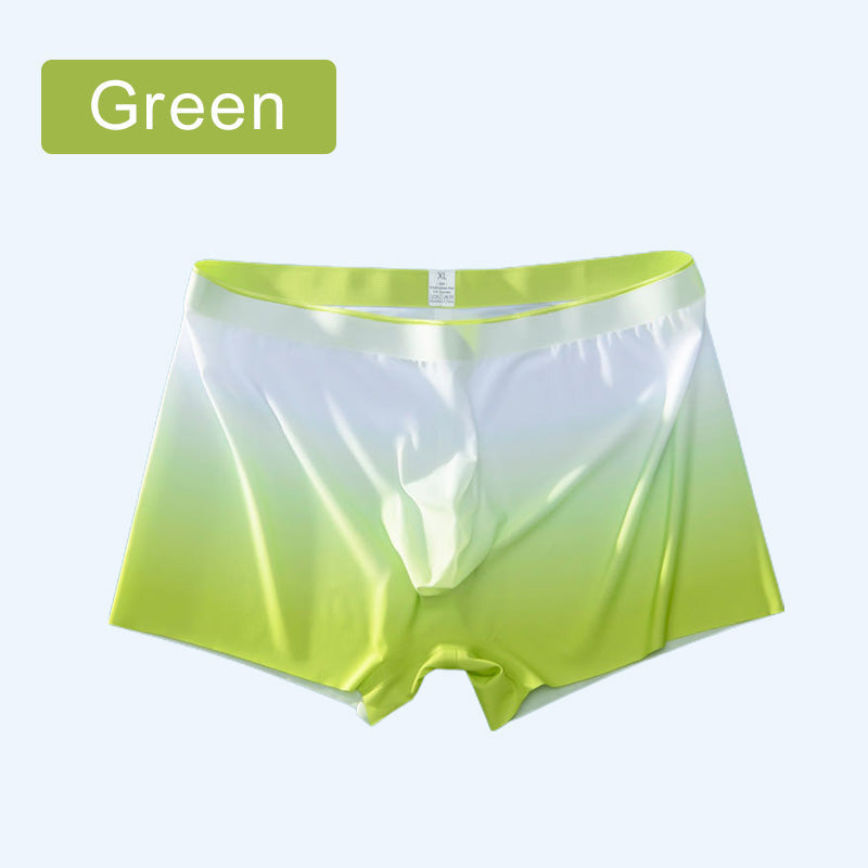 3D Quick-dry Breathable Ice Silk Gradient Color Briefs for Men